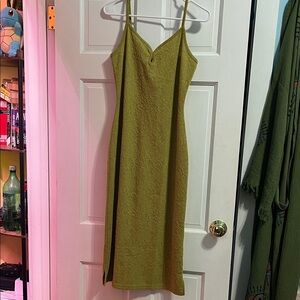 Chic Olive Midi Dress
